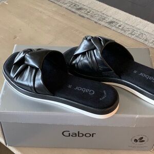 Gabor Women's Black Slide Sandals